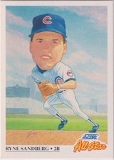 Ryne Sandberg 1991 Score #665 All-Star Chicago Cubs