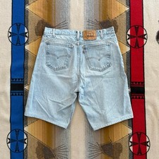 Vintage 90s Levi s Orange Tab Denim Jean Shorts Size 34 Cut And Sewn Jeans