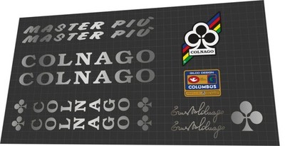 COLNAGO MASTER PIU 1989  FRAME STICKER SET SILVER VERSION