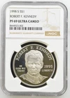 1998-S Robert F. Kennedy Silver Dollar NGC PF 69 Ultra Cameo