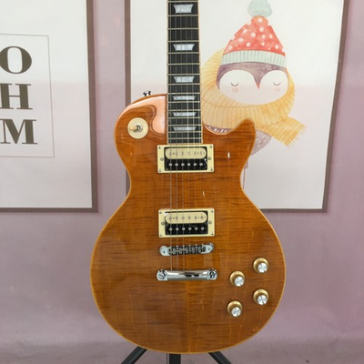 #ad #ad Appetite Burst Slash LP Standard Electric Guitar AAA Flamed Top Fret Binding $209.00