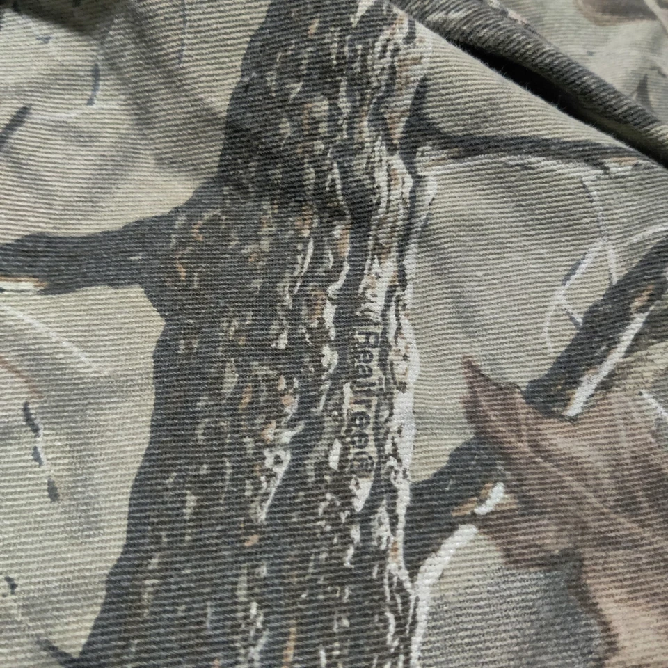 Calça jeans vintage Duxbak camuflada masculina 32 x 26 caça camuflagem árvore real - Imagem 2 de 4