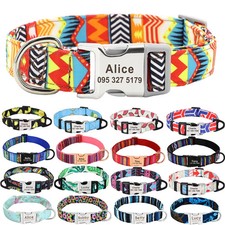 Custom Dog Collar Personalized ID Name Tag Puppy Small Medium Large Print