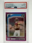 2024 Donruss Optic Jayden Daniels Rookie Pink Preview PSA 10, RC, Commanders