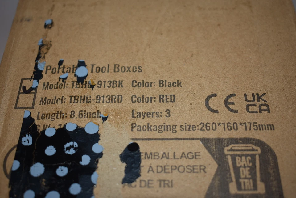 Metal Tool Box,8.6-inch,Portable Metal Tool Box with 3 Drawers,Small Tool Chest - Image 4 of 4