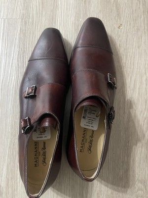 Magnanni Saks Fifth Ave 15330 Brown Leather Double Monk  display picture 1