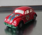 ORIGINAL VINTAGE CORGI TOYS DIECAST CAR 383 VW 1200 BEETLE FLOWER POWER 1970s