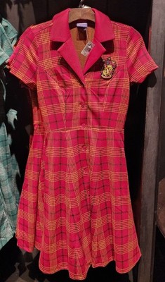 Universal Her Universe Harry Potter Gryffindor House Red Plaid Dress MEDIUM 