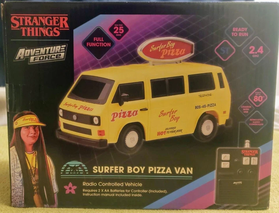 Neu Adventure Force Stranger Things Surfer Boy Pizzavan / Fernbedienung - Bild 3 von 3