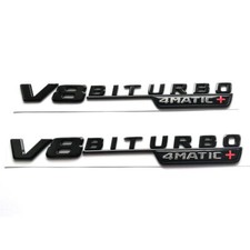 V8 Biturbo 4matic Gloss Black Fender Badge For Mb Amg C63 E63 G63 Glc63 Gle63 V8 Biturbo 4matic Gloss Black Fender Badge For Mb Amg C63 E63 G63 Glc63 Gle63