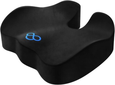Thick Seat Memory Foam Cushion for Pressure Tailbone Back Pain Relief Office Car