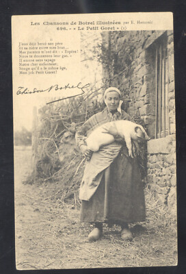 LE CHANSOMS DE BOTREL ILLUSTREES HAMONIC GERMANY 1899 VINTAGE POSTCARD