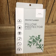 Protect-A-Bed  Naturals Bamboo Waterproof Queen Pillow Protector New