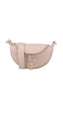 NWT Marc Ellis Dusty Pink Soft Pebbled Leather Belt Bag Style Crossbody Moon Bag