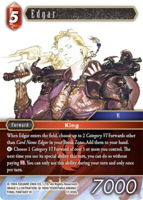 17-002L Edgar (English Foil) Opus 17 XVII Final Fantasy TCG