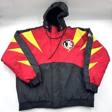VINTAGE Florida State Seminoles Jacket Mens Large Red Apex One Sharktooth
