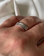 High Polished Plain Men's Solid Sterling 925 Silver Wedding Band Ring