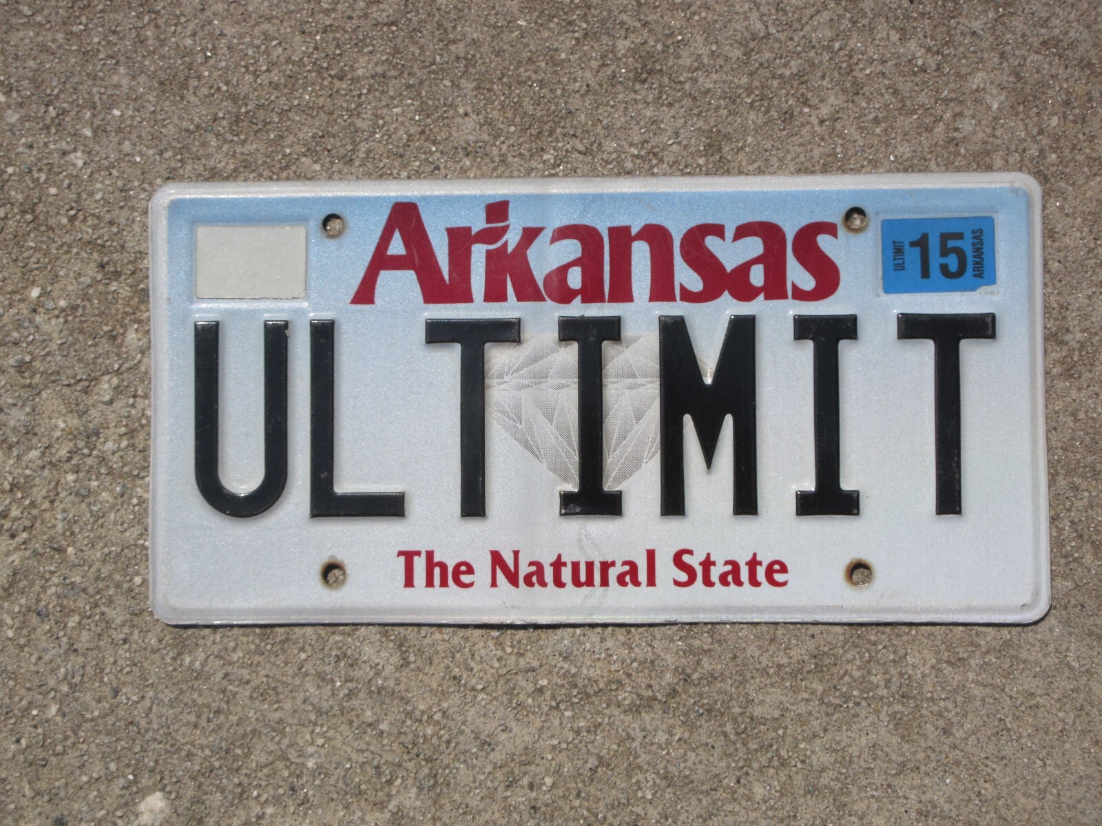 Arkansas ULTIMIT Vanity License Plate ARK AR Ultimate Best Achievement