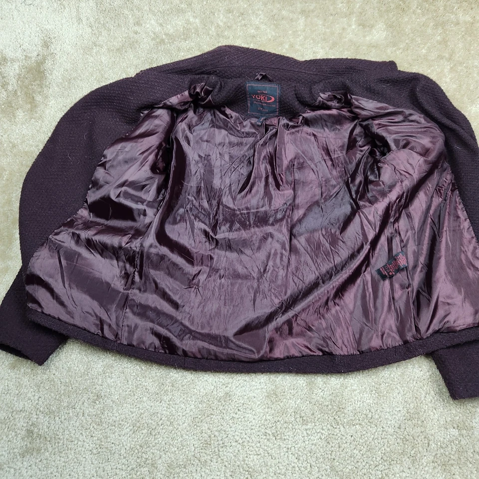 Yoki женщин молнии бушлат куртка бордовый размер L JW2165-4 EUC - Изображение 4 из 4