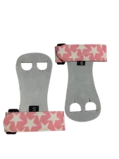 PUSH Athletic Gymnastics Youth Hand Grips (White star with Pink band, X-Large)