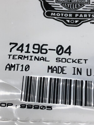 のん NOS OEM Genuine Harley Davidson Socket Terminal P/N 74196-04 NEW