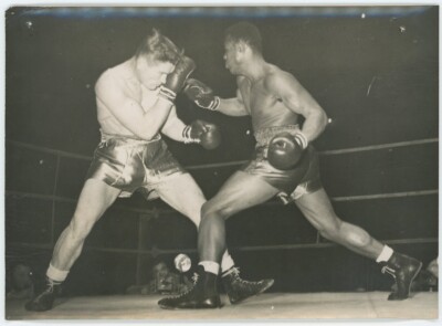 Boxen. Olek - Wilson. Sportpalast. Kampfsport. Boxen. 1950.