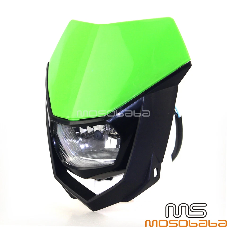 Lámpara de faros para moto de cross para Kawasaki KLX110/125/140/250/300 Suzuki DR100 RMX250 Foto 4 de 4
