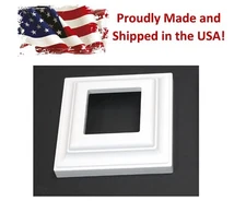 White Plastic Deck Railing Column Post Base Trim Ring 3 x 3 for PVC Vinyl 