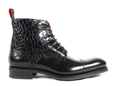 Jeffery-West Italian MAINLINE Hutchence 'WASTED' Black Derby Boot UVP 495£