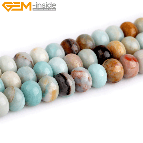 Rondelle Natürlicher Amazonit Stein Zwischenring Schmuck Herstellung Perlen 15 Zoll Größe Auswahl - Bild 26 von 31