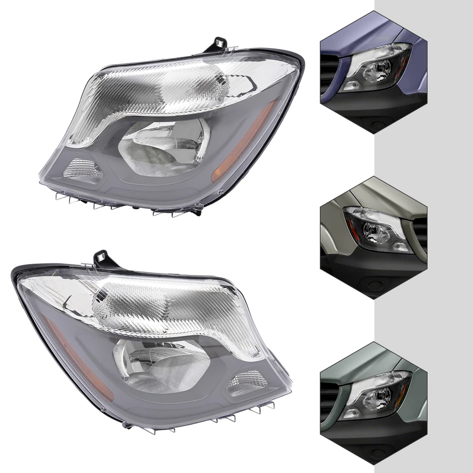 Headlight Set For 2014-2018 Mercedes Benz Sprinter 2500 3500 Left and Right 2Pcs Foto 3 de 4