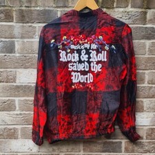 Preen "music Is My Life" Embroidered Silk Bomber Jacket | Red & Black Check