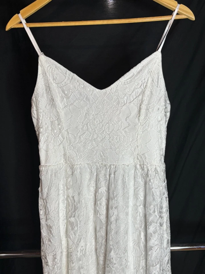 Nuevo con etiquetas Vestido de novia Southern Fried Chics Empire Cintura Blanco Encaje S Foto 3 de 4