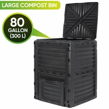 Garden Compost Bin 80 Gallon Creation of Fertile Soil Recycle Leftovers Outdoor