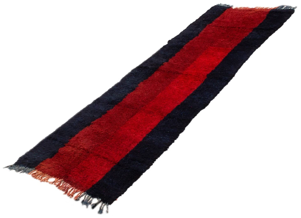 3'4" x 13'1" Vintage Hand-knotted Runner Rug Traditional Oriental Wool Carpet - Image 4 of 4