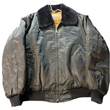 Vintage Sears Work Outerwear Blue L Nylon Flight Bomber Jacket Coat Philippines