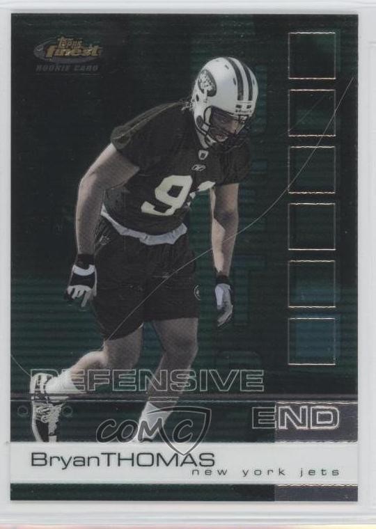 2002 Topps Finest Bryan Thomas #98 Rookie RC 0j0