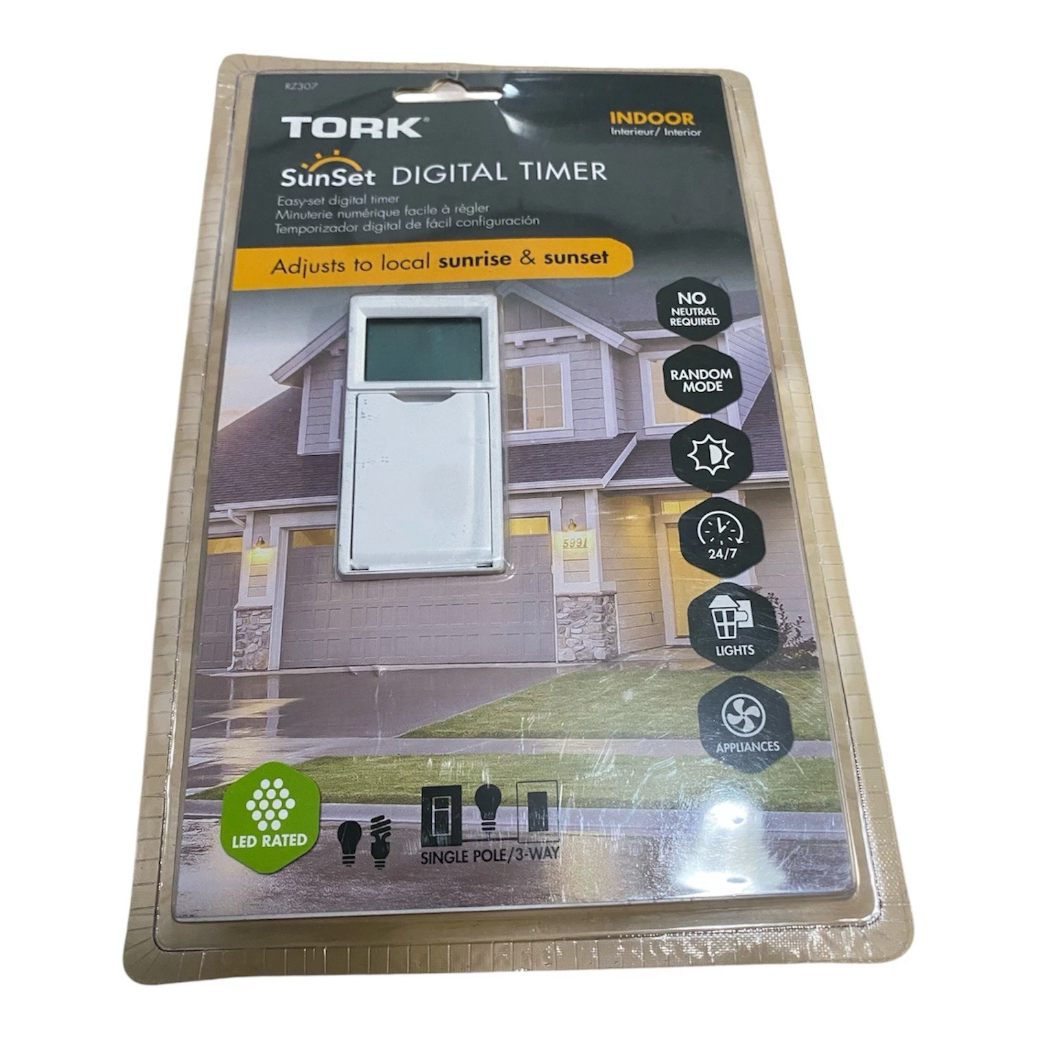 TORK Timers Sunset 🌅 Digital In-Wall Lighting Timer ⏱