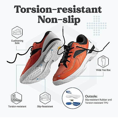 Scarpe da tennis uomo larghe Pickleball tutte le campi con arco 11 X-Wide arancione - Foto 4 di 7