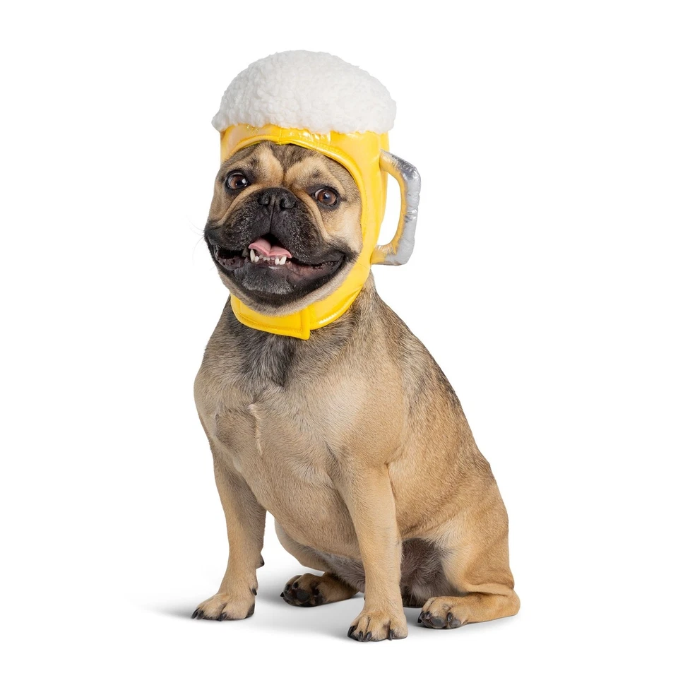 Острые ощущения и озноб пиво кружка головной убор домашних животных шляпа костюм Хэллоуин собаки кошки размер L/XL - Изображение 3 из 4