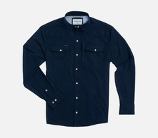 NWT Poncho The Pacifico Men’s Regular Fit Navy Long Sleeve