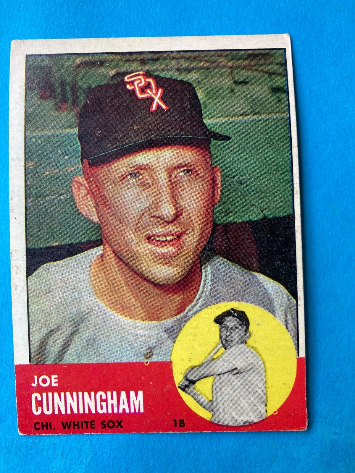 1963 topps baseball #100 Joe Cunningham Chicago White Sox VG/EX