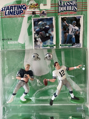 #ad Starting Lineup Classic Doubles Troy Aikman Roger Staubach NFL Action Figures amp;… $7.00