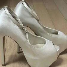 Shoes de Blanc Wedding Open Toe Heels