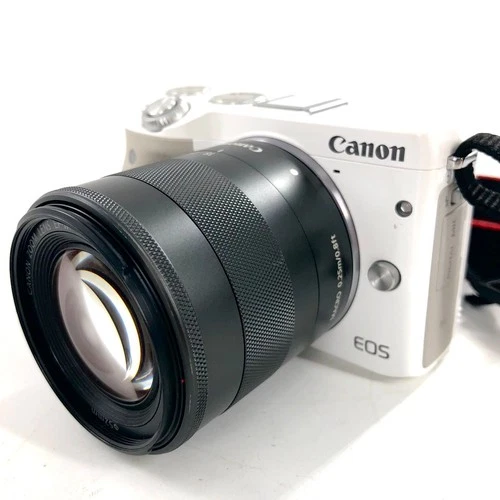 Canon EOS M3 Mirrorless Camera with 18-55mm IS STM Zoom Lens White Working