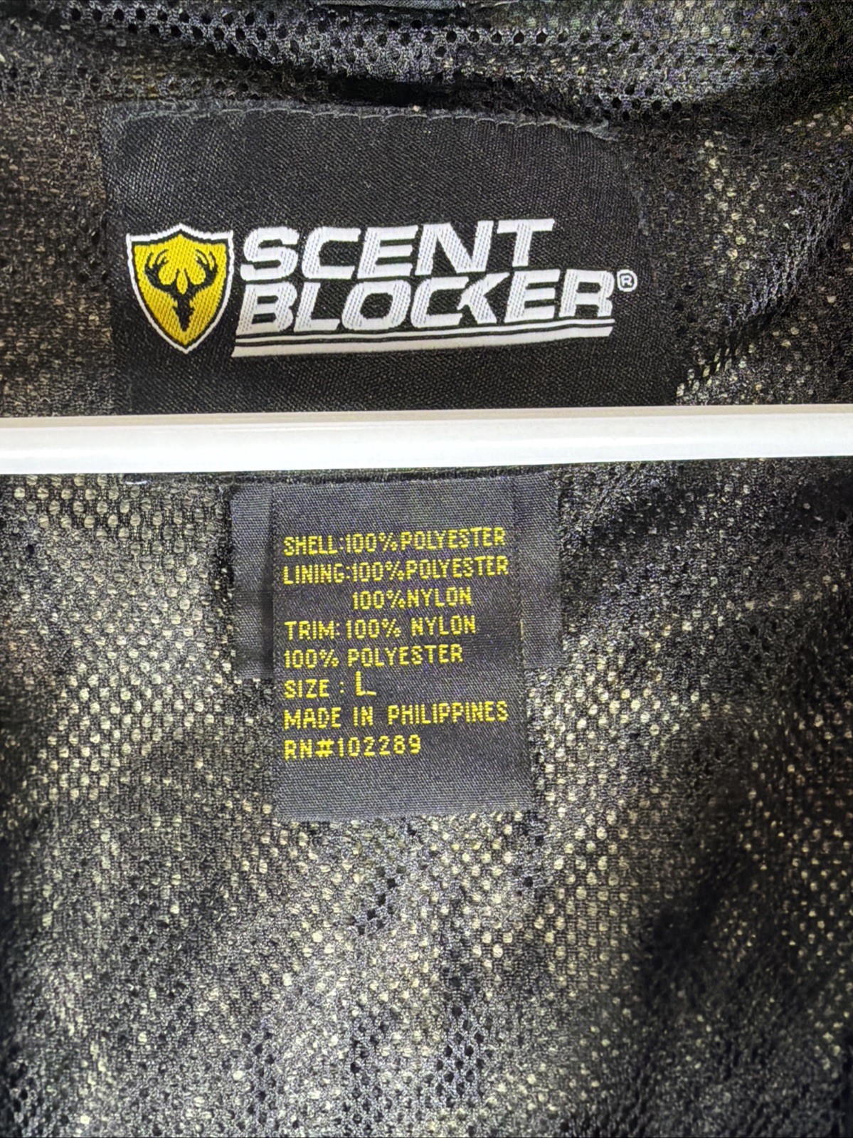 Scent Blocker 3D Leafy Camo Hunting Jacket Mens Size L Scentblocker Concealment