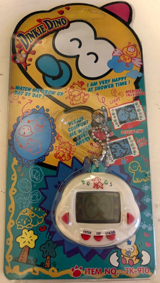 Dinkie Dino Virtual Pet Electronic Dinosaur Keychain Toy MPN TK-910 ...