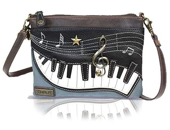 Nuevo Mini Bolso Bandolera Chala Plisado Pequeño Monedero Convertible PIANO Azul Regalo Foto 4 de 4