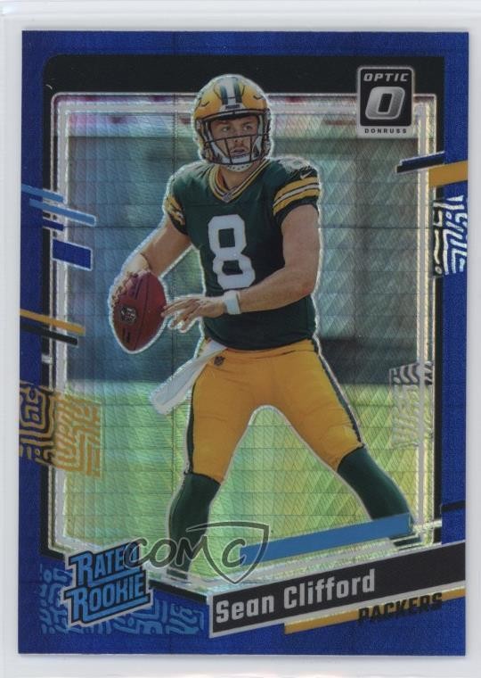 2023 Panini Donruss Optic Rated Rookie Blue Hyper Prizm Sean Clifford #242 16wc