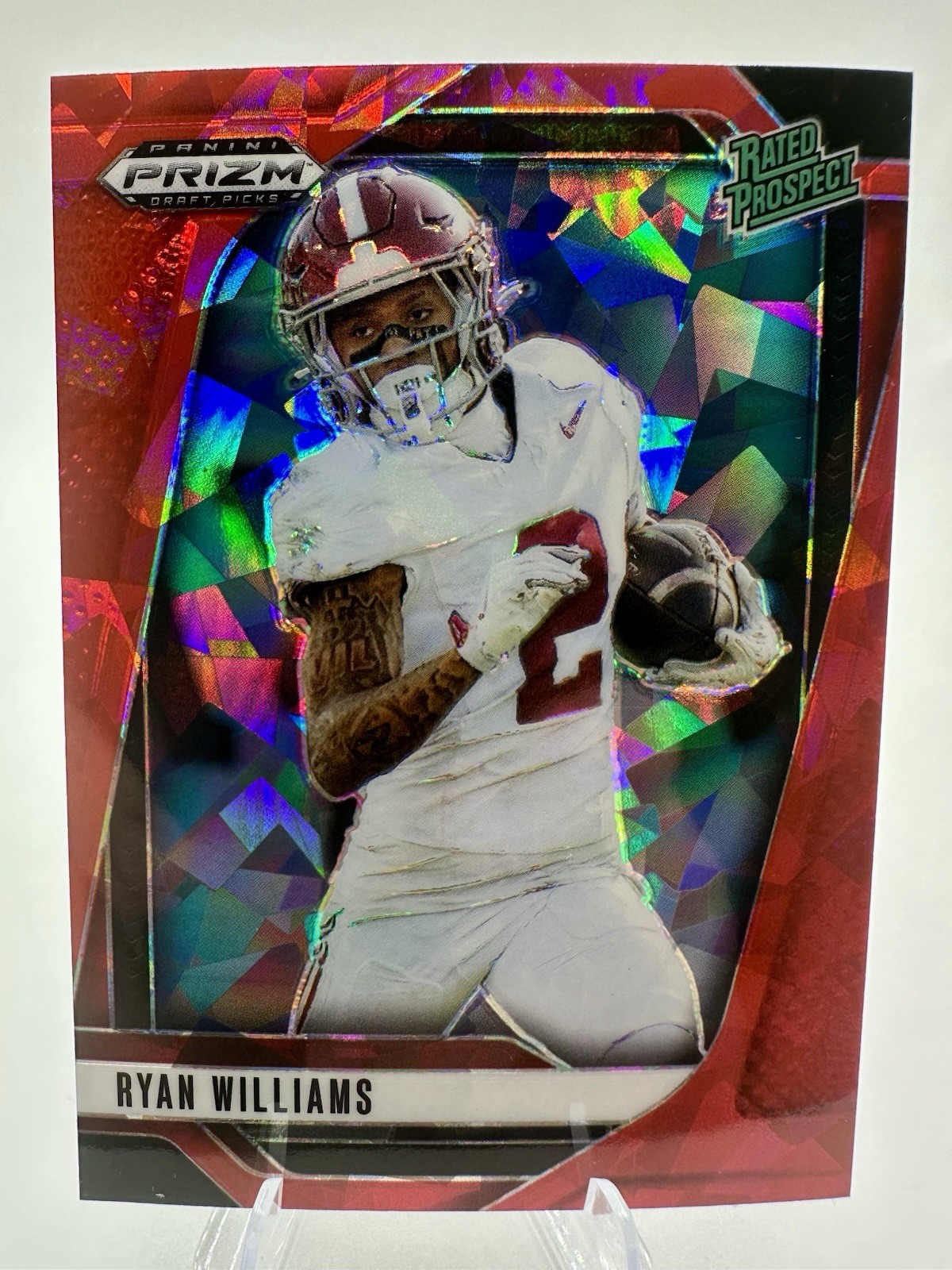 2025 Panini Prizm Draft Picks Ryan Williams #151 Red Ice Prizm (RC) Alabama WR